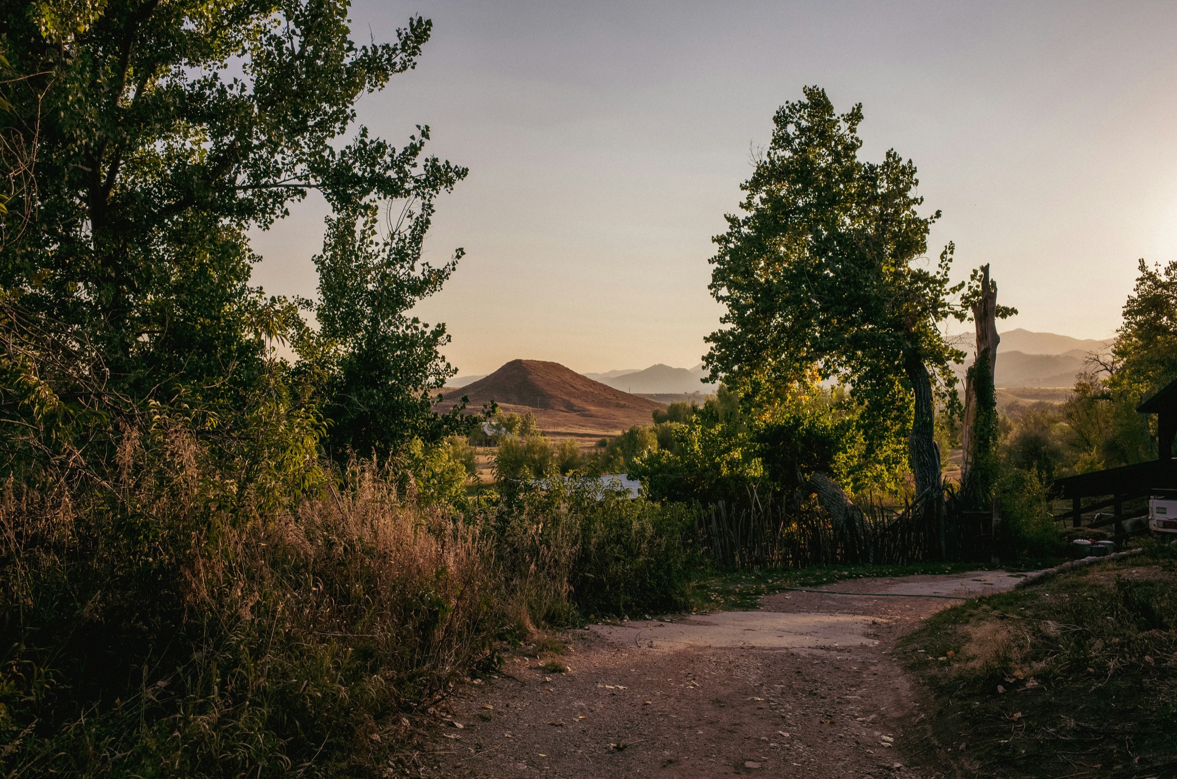 Golden hour landscape near Firestone, Colorado